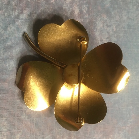 Dogwood Gold Tone Pearl Brooch - Picture 2 of 3